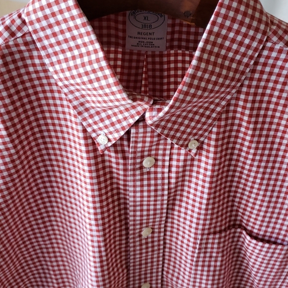 XL Brooks Brothers Regent Shirt Extra L Cotton Red - Picture 2 of 8